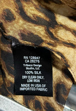 Load image into Gallery viewer, Nili Lotan brown & black Silk Leopard kaftan sheer Dress, Size M/L