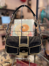 Load image into Gallery viewer, Prada Black & Green Tessuto Shoulder Purse W/Pockets, Gently Worn