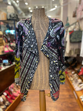 Load image into Gallery viewer, ETRO Mixed Color Silk &amp; Nylon Mixed Print Open Layering Top, Size 40
