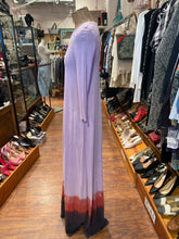Load image into Gallery viewer, Raquel Allegra Lilac/Brown/Orange Cotton Ombre Maxi 3/4 Sleeve Dress, Size 0=XS
