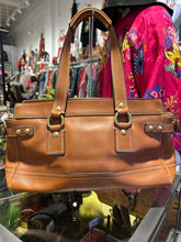 Load image into Gallery viewer, Coach cognac Leather turn lock clasp Purse, Gently worn inside