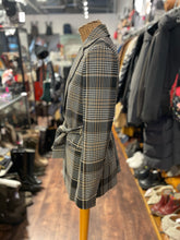 Load image into Gallery viewer, Theory brown, black, white Wool Blend Plaid Belted Blazer, Size 0