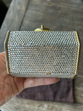 Load image into Gallery viewer, Judith Leiber Gold swarovski crystals Mini evening purse w/chain strap, AS IS missing crystals, duster included