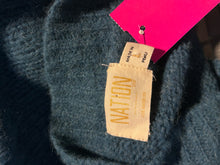 Load image into Gallery viewer, Nation LTD Teal Alpaca Wool Blend knit Button up v neck Sweater, Size L