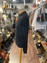 Load image into Gallery viewer, Yves Saint Laurent Vintage Black Merino Wool knit Longsleeve gold buttons Cardigan, AS IS-hole,Size 40