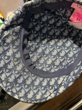 Load image into Gallery viewer, Christian Dior AS IS Blue Canvas Newsboy Hat, Vintage