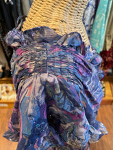 Load image into Gallery viewer, Rebecca Taylor Purple/Pink/Blue Leaves Ruffle Shimmery Silk&amp;Viscose Dress, Size S
