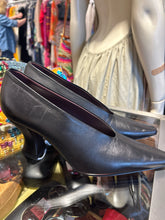 Load image into Gallery viewer, Bottega Veneta Black Leather Size 38 almond neck duster & box inc. Shoe