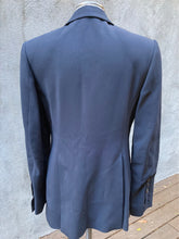 Load image into Gallery viewer, Brunello Cuccinelli Midnight Viscose Metallic Accent Silk Lined Blazer, Size 42
