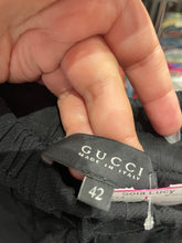 Load image into Gallery viewer, GUCCI Black Rayon W/Ankle Zipper Jogger Dress Pant, Size 42
