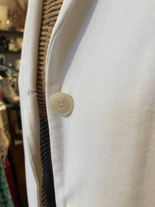 Yoshi Kondo White Cotton Blazer Jacket