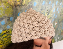 Load image into Gallery viewer, Ulla Johnson Oatmeal Wool/Cotton Hat, Size One Size
