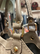 Load image into Gallery viewer, GUCCI Gray Leather Monogram W/Gold Hardware Purse
