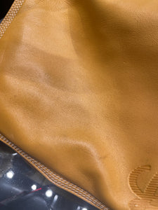 LOEWE Yellow Leather Embossed Crossbody Purse