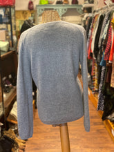Load image into Gallery viewer, Allude Gray Cashmere Fitted Cardigan Sweater, Size L
