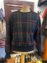 Load image into Gallery viewer, Ralph Lauren red and green Wool Blend Plaid zipper jumper Sweater
