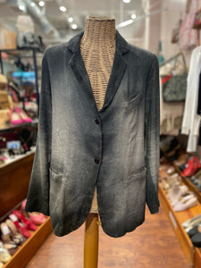 Avant Toi Grey linen & cotton Ombre Button up Blazer, Size M