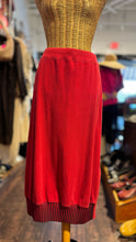 Load image into Gallery viewer, Vintage Issey Miyake red &amp; black 100% cotton zipper accent Skirt, Size 2=M
