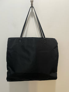Prada Black Nylon tessuto Size large tote side traingle Purse