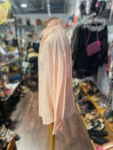 Load image into Gallery viewer, A Shirt Thing Peach Cotton Longsleeve Ruffle Top, Size M
