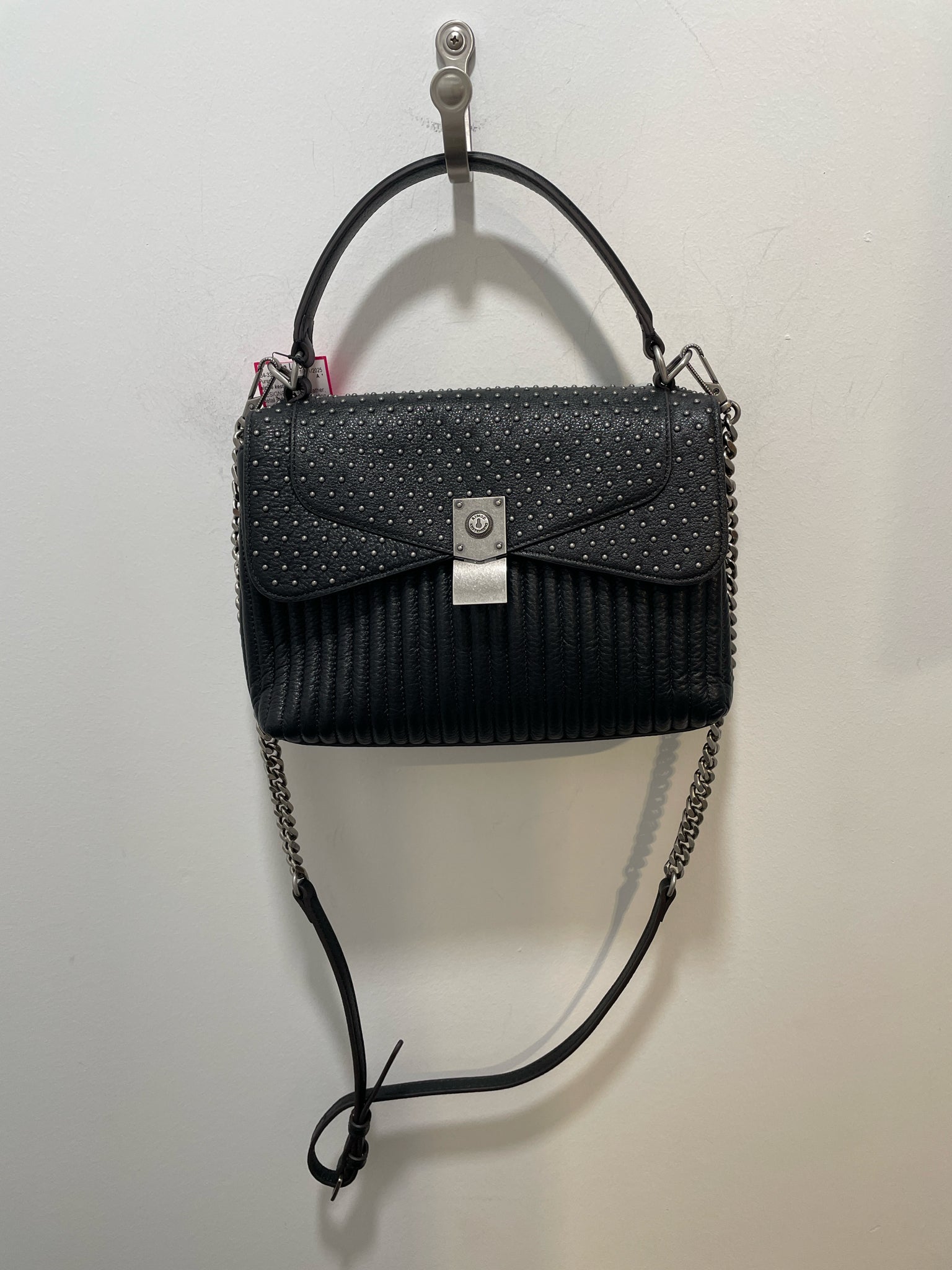 aimee kestenberg Black Leather detail trim multi strap option Purse