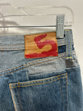 Load image into Gallery viewer, Adriano Goldschmeid blue &amp; multi-color Cotton colorblock Floral Embroidery Jeans, Size 27
