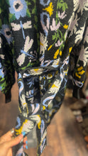 Load image into Gallery viewer, FARM Rio black &amp; multicolor Acrylic Floral sweater coat Sweater
