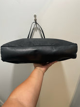 Load image into Gallery viewer, Prada Black Nylon tessuto Size large tote side traingle Purse
