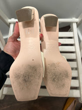 Load image into Gallery viewer, Roger Vivier Ivory Leather Size 41 Open Toe buckle detail Shoe
