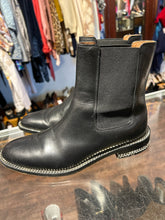 Load image into Gallery viewer, Givenchy Black Leather chelsea ankle boot w/chain detail, Size 8/8.5
