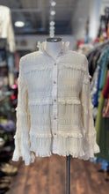 Load image into Gallery viewer, Rich Radi Q's bone w/sparkle blouse, Size M
