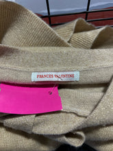 Load image into Gallery viewer, Frances Valentine Gold Wool Blend glitter Bow Tie knit Top, Size XL
