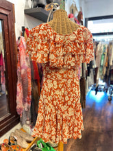 Load image into Gallery viewer, DOEN Orange &amp; Cream Silk Floral Flowy NWT Dress
