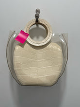 Load image into Gallery viewer, STAUD White Leather Size Medium Handbag Purse
