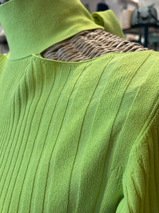 Kiko Kostadinov Green & Brown Knit Ribbed Deconstructed Top, Size 34