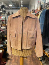 Load image into Gallery viewer, madewell Blush Pink calf suede Button Up Cropped Jacket, Size S
