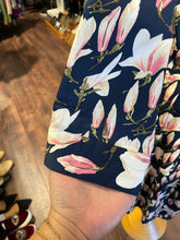 Load image into Gallery viewer, Samantha Sung Navy &amp; pink Cotton Floral Button up longsleeve Dress, Size 10
