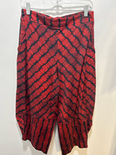 Load image into Gallery viewer, ozai n ku red &amp; black Cotton Blend Squares Barrel Pant, Size M
