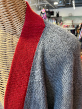 Load image into Gallery viewer, Be Alpaca red and gray alpaca knit Longsleeve open Cardigan
