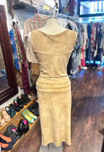 Load image into Gallery viewer, Chiara Boni Tan rouched Sleeveless Dress
