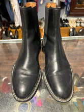 Load image into Gallery viewer, Givenchy Black Leather chelsea ankle boot w/chain detail, Size 8/8.5
