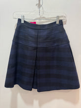 Load image into Gallery viewer, Christian Dior Blue &amp; Black Wool Gingham Zip Side Skirt, Label Missing, Size 2
