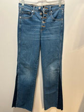 Load image into Gallery viewer, Veronica Beard two tone Cotton Blend slim kick flare Jeans, Size 26
