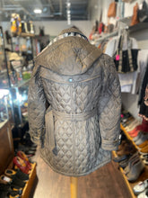 Load image into Gallery viewer, Burberry Tan Quilted Hooded belted button down Jacket, Size M
