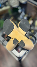 Load image into Gallery viewer, hasbeens Black w/wood heel clog sandal, Size 39
