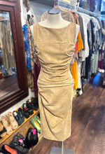 Load image into Gallery viewer, Chiara Boni Tan rouched Sleeveless Dress

