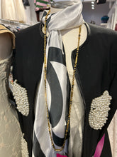 Load image into Gallery viewer, St. John gold &amp; blue chain link long layering Necklace
