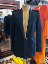 Load image into Gallery viewer, Rag &amp; Bone Navy &amp; Black Wool Blend Epaulets single button Blazer
