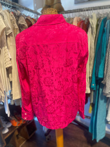 STAUD Fuschia viscose/rayon Floral NWT! Top, Size M
