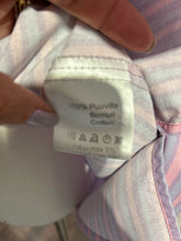 Load image into Gallery viewer, marimekko pink &amp; lavender Cotton striped button down Top, Size M
